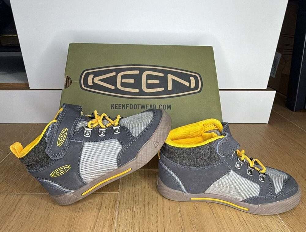 KEEN Encanto Wesley II High Top Children's Sneakers Raven/Steel Grey - Size US 8